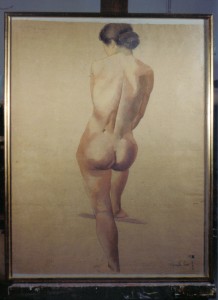 Nu de dos, aquarelle sur papier (ENSBA Paris 1943)